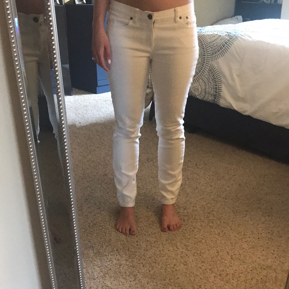 Jcrew white tapered pants